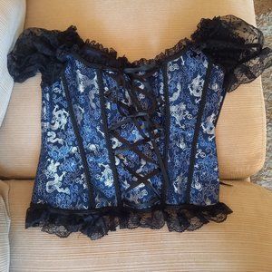Blue Corset Style Top